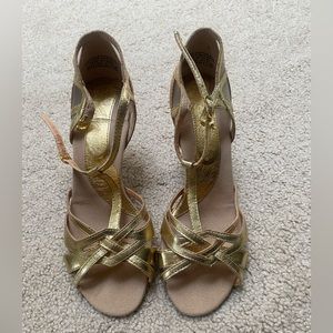 Capezio Golden dance shoes, size 8.5